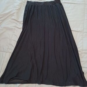*2/$20* Terra & Sky Black Maxi Skirt with Slit Women's 0X